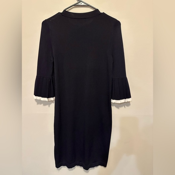 COS Pleated Sleeves Knitted Dress Black Size XS - Picture 4 of 13